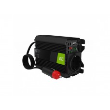 Įtampos keitiklis 12V → 220V 150/300W su USB Green Cell PRO